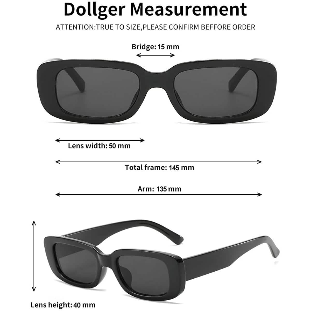 Dollger Retro Fashion Rectangular Sunglasses DailySale