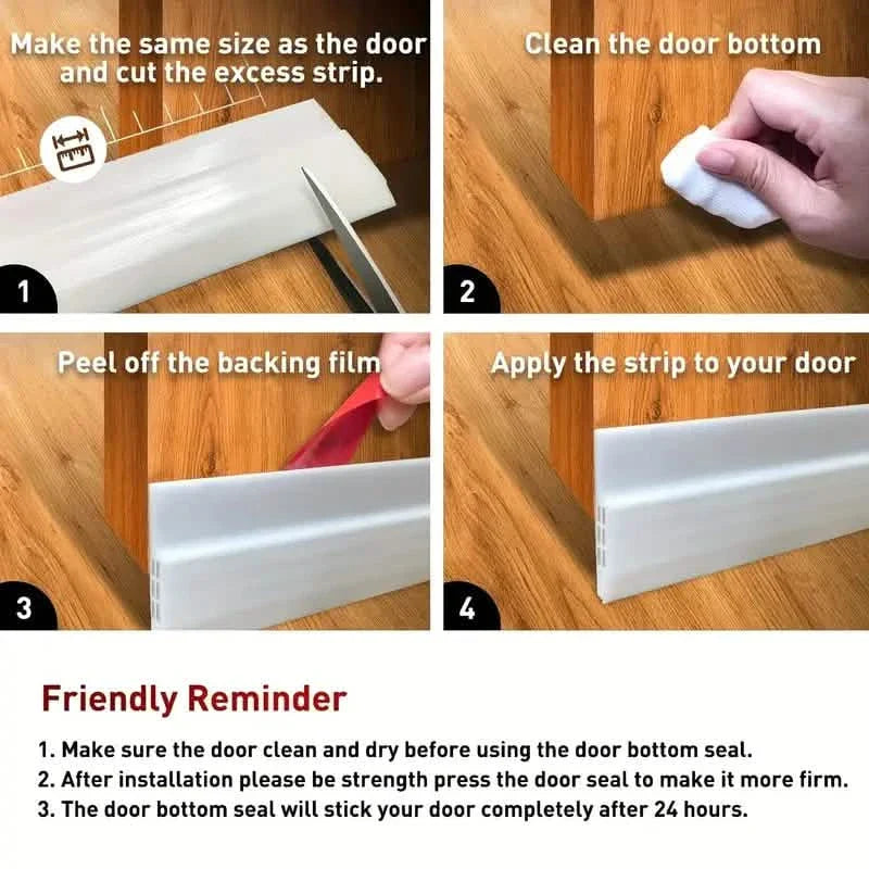 Door Draft Stopper Under Door Seal for Exterior/Interior Doors DailySale