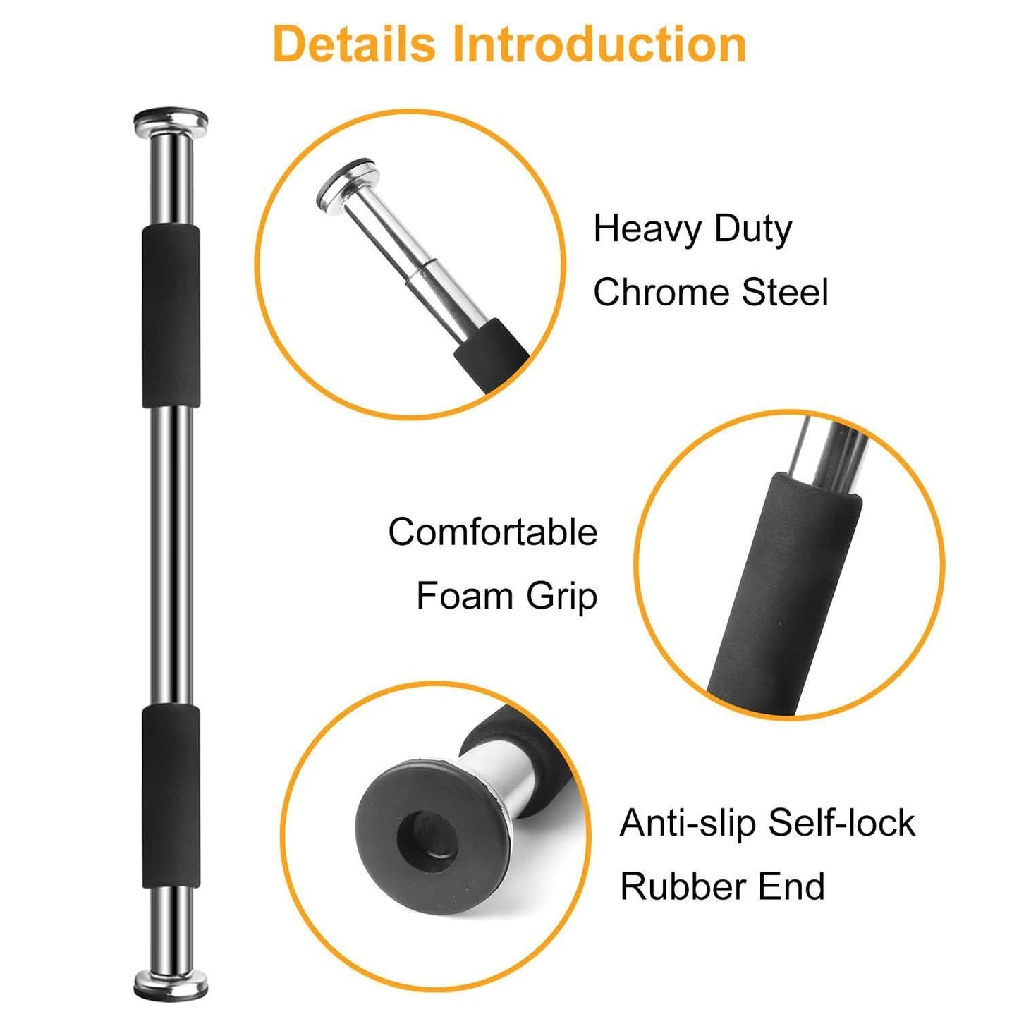 Doorway Pull Up Bar Exercise Gym DailySale
