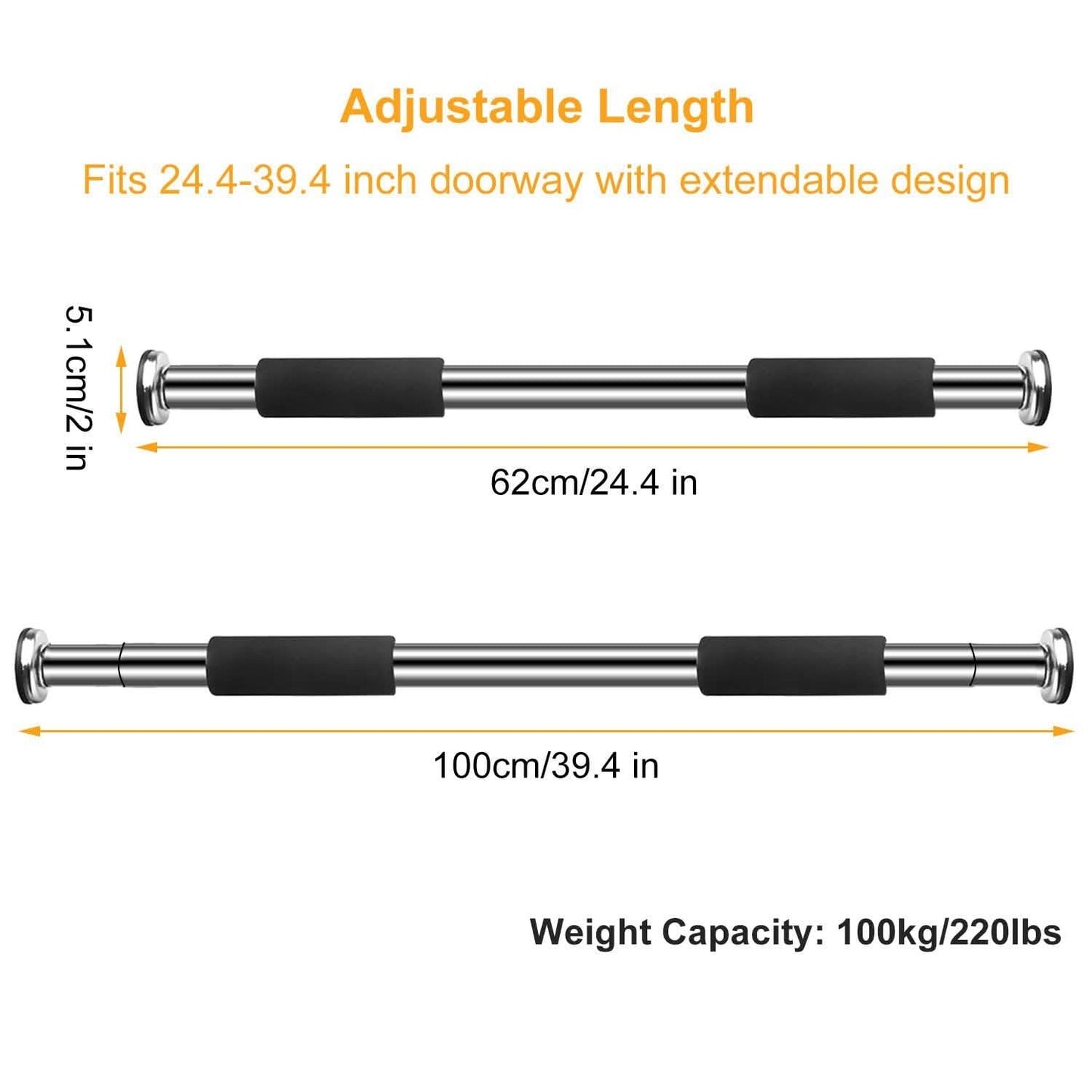Doorway Pull Up Bar Exercise Gym DailySale
