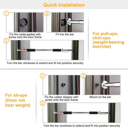 Doorway Pull Up Bar Exercise Gym DailySale
