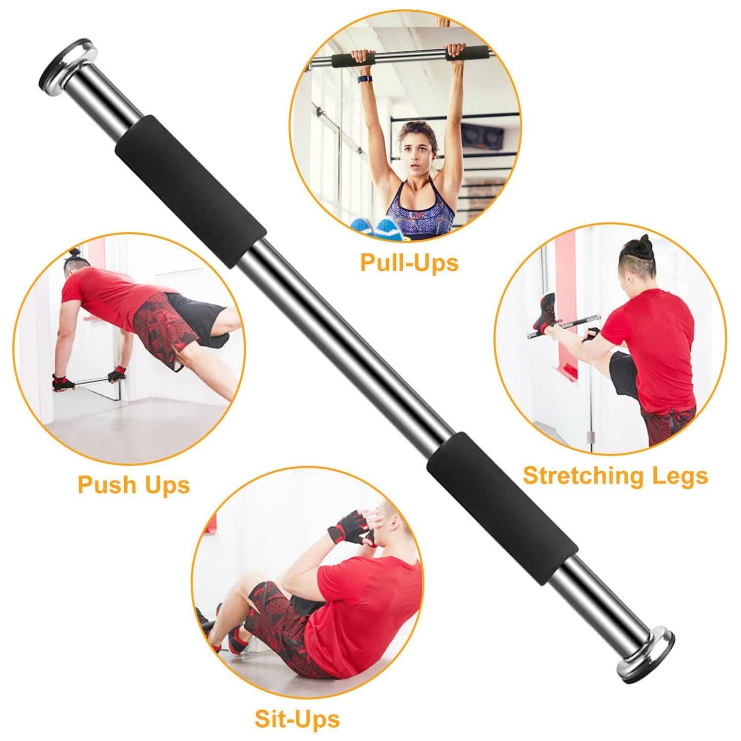 Doorway Pull Up Bar Exercise Gym DailySale