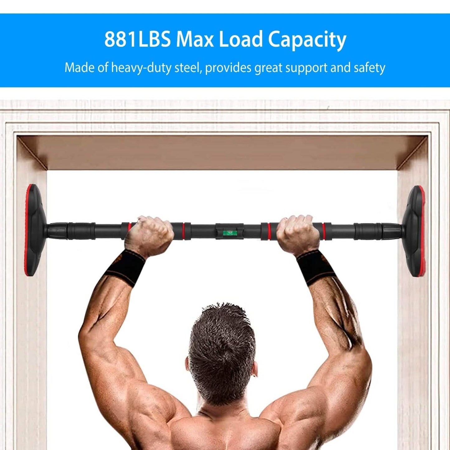 Doorway Pull Up Bar Heavy Duty with Foam Grips Level DailySale