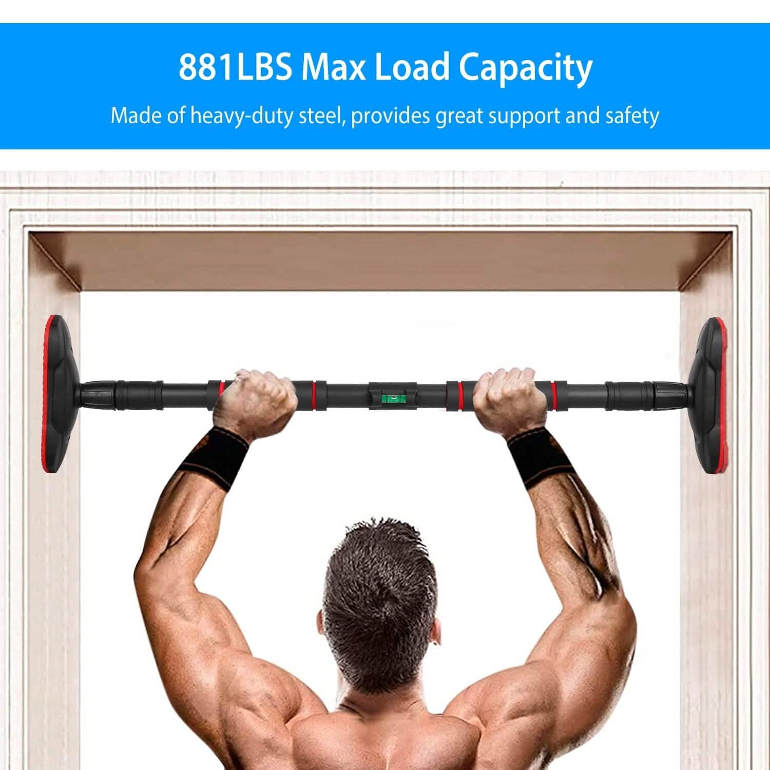 Doorway Pull Up Bar Heavy Duty with Foam Grips Level DailySale