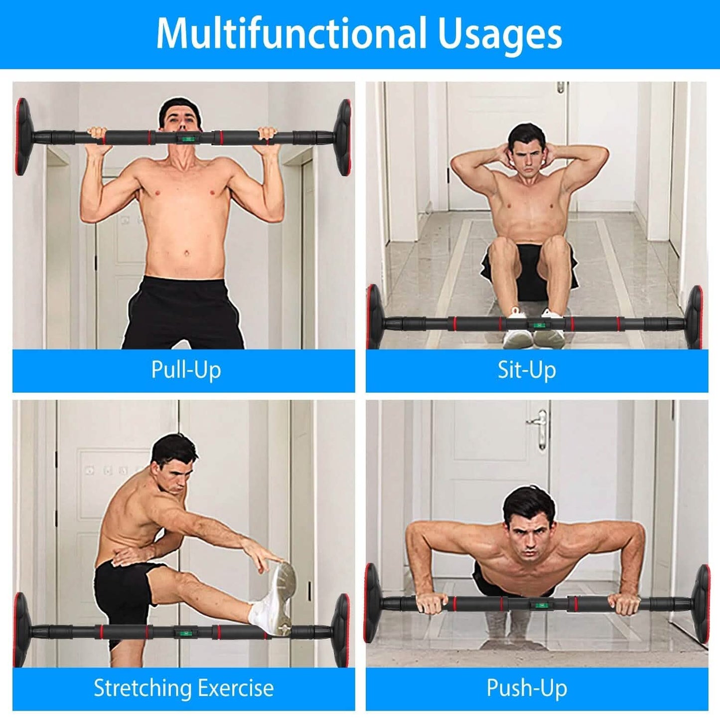 Doorway Pull Up Bar Heavy Duty with Foam Grips Level DailySale