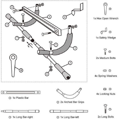 Doorway Pull Up Bar - Multifunctional Portable Gym System DailySale