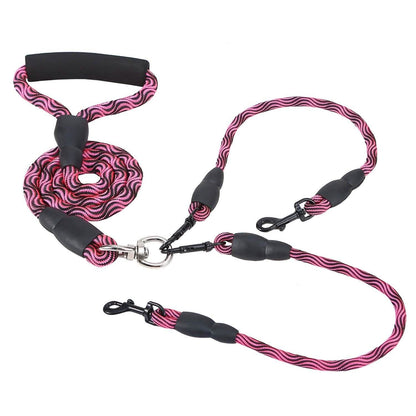 Double Dog Leash No-Tangle with Swivel Coupler Padded Handle DailySale