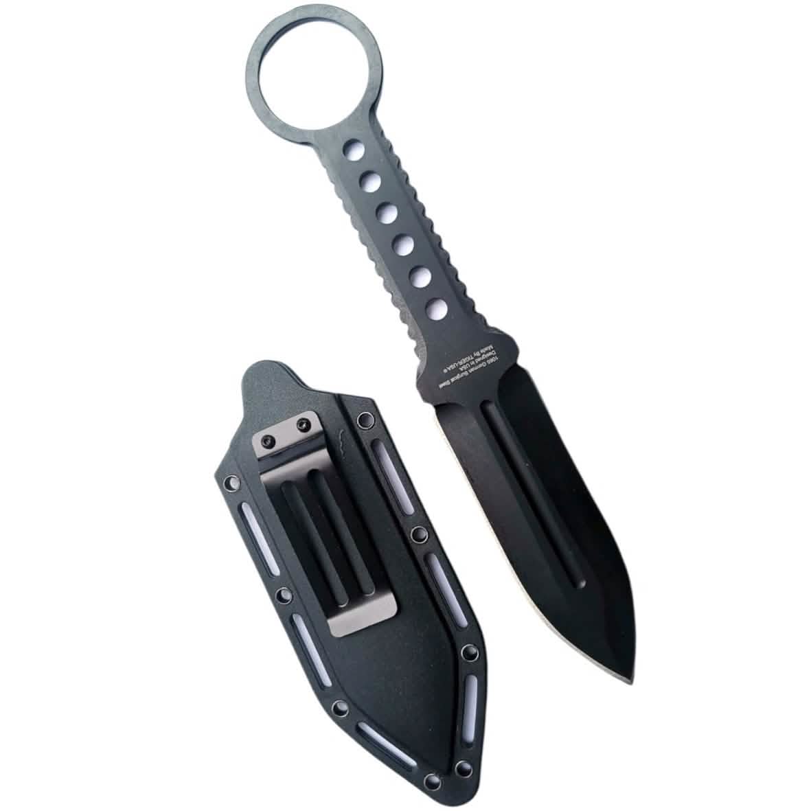 Double Edge Boot Knife Full Tang with Clip DailySale