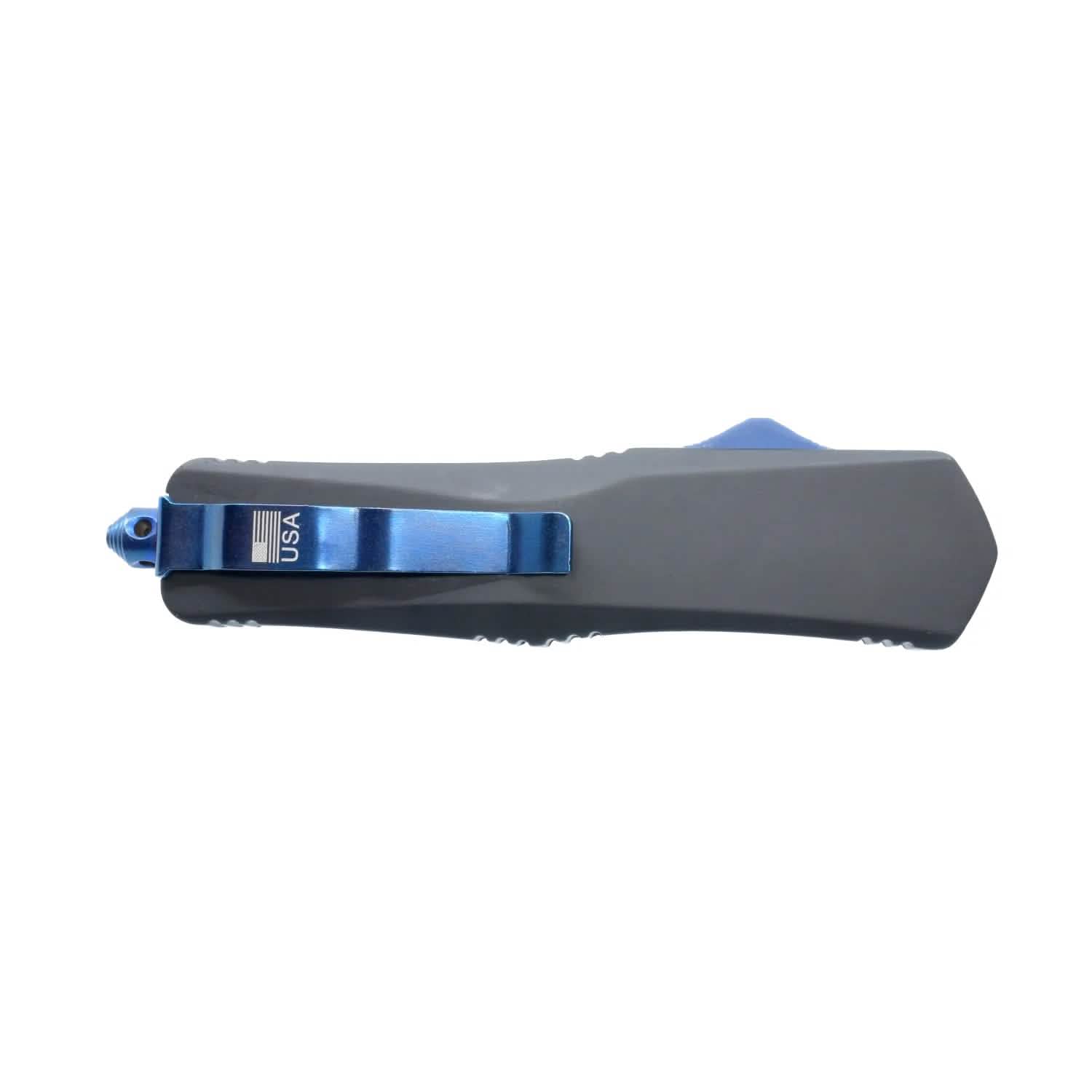 Double Edge Damascus Automatic OTF Knife with Belt Clip DailySale