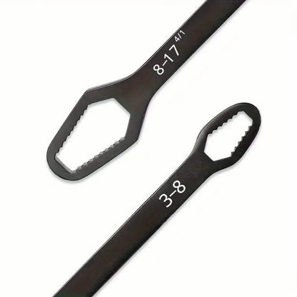 Double End Multifunctional Universal Wrench, 3-17mm Self-Tightening Lazy Wrench Repair Tools DailySale