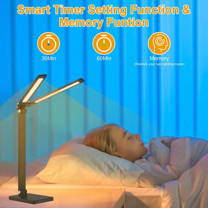 Double Head Desk Lamp with Wireless Charging USB Port DailySale