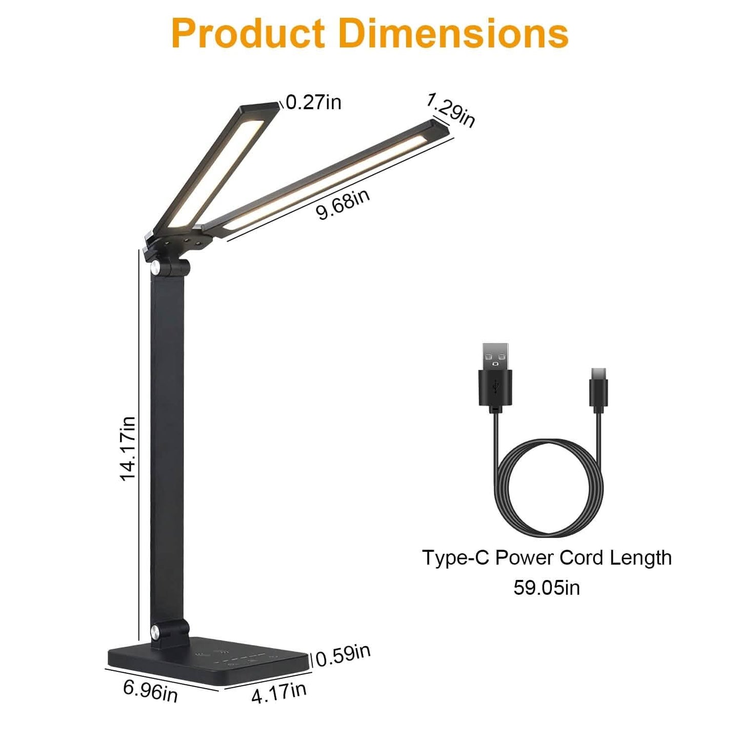 Double Head Desk Lamp with Wireless Charging USB Port DailySale