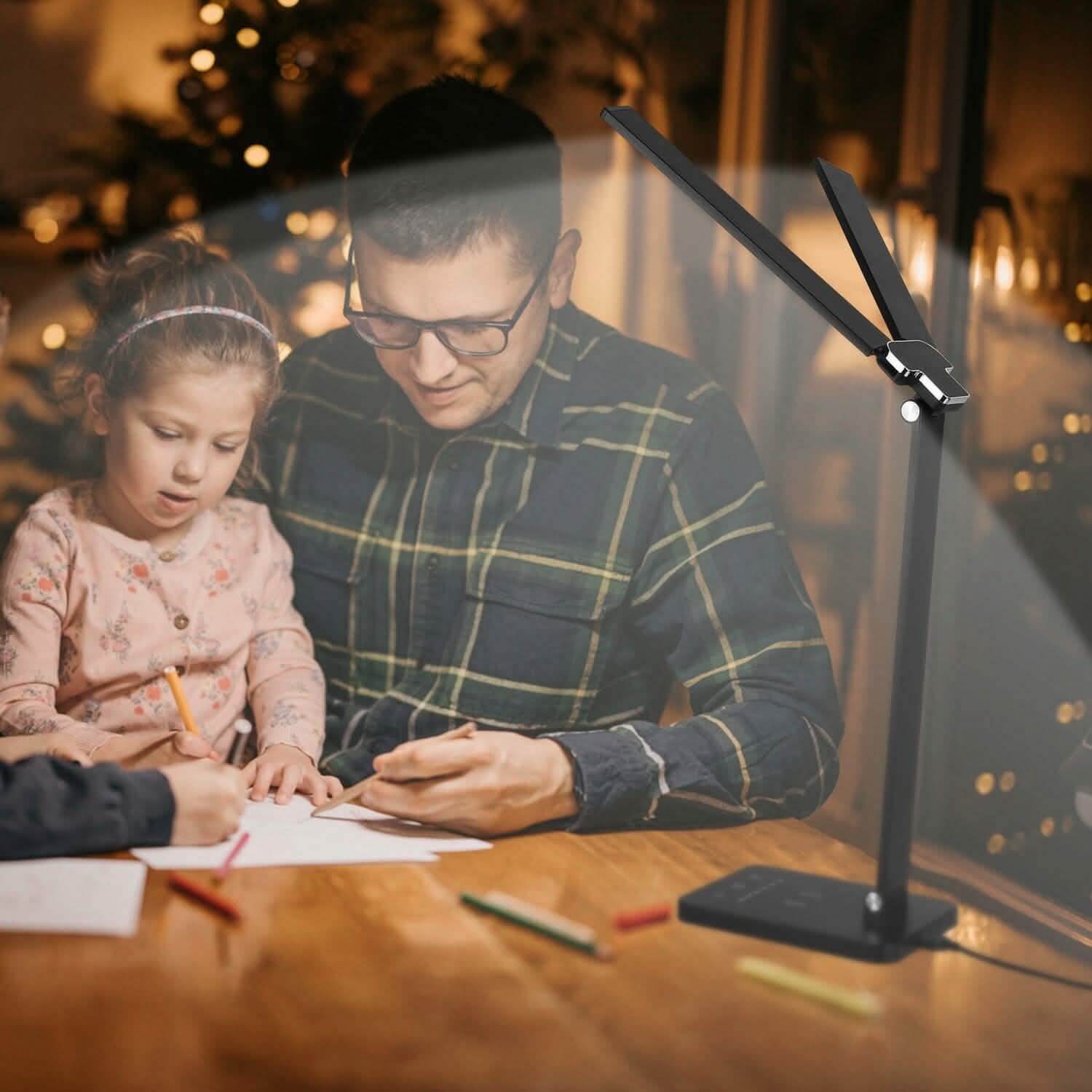 Double Head Desk Lamp with Wireless Charging USB Port DailySale