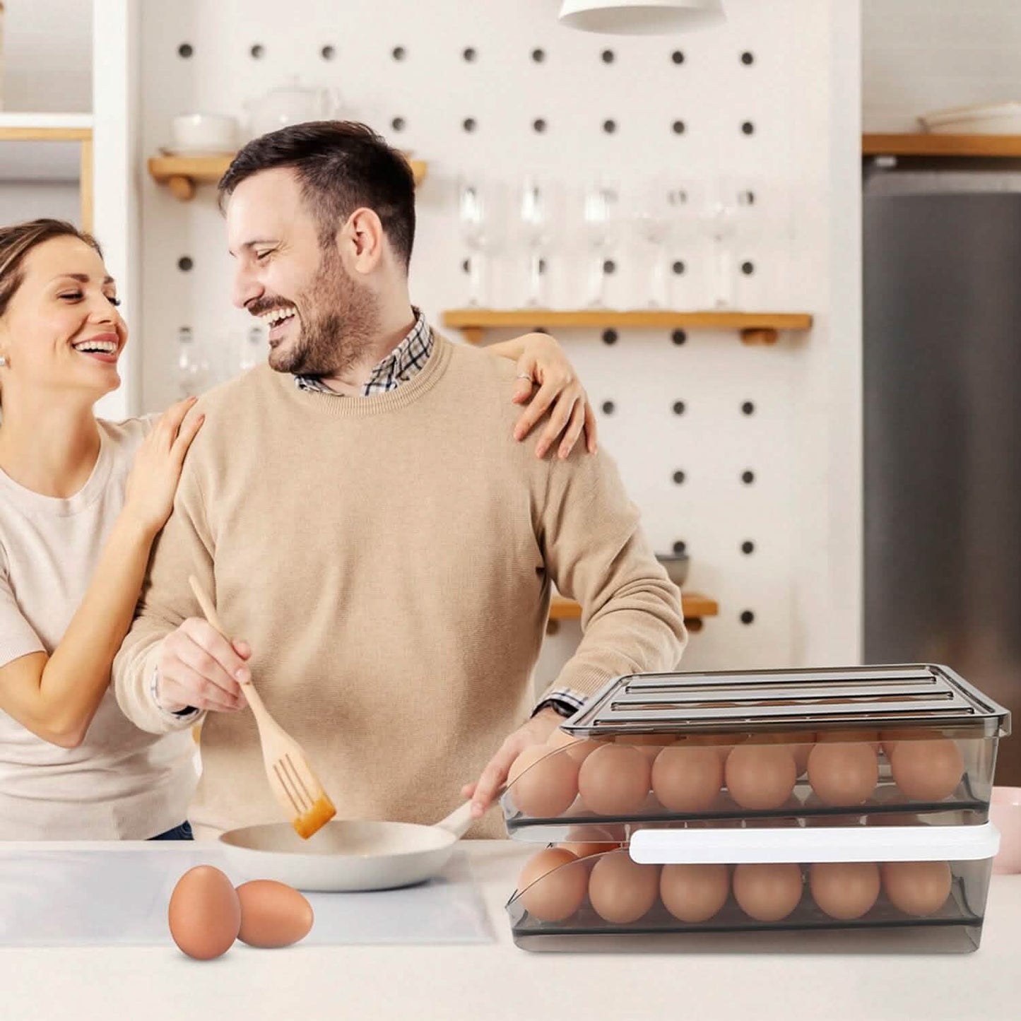 Double Layer Egg Storage for Refrigerator DailySale