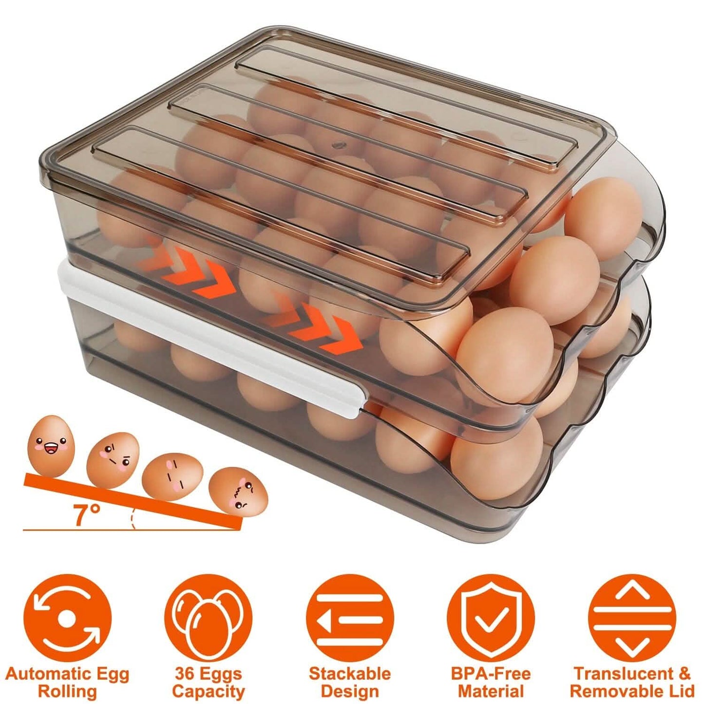 Double Layer Egg Storage for Refrigerator DailySale