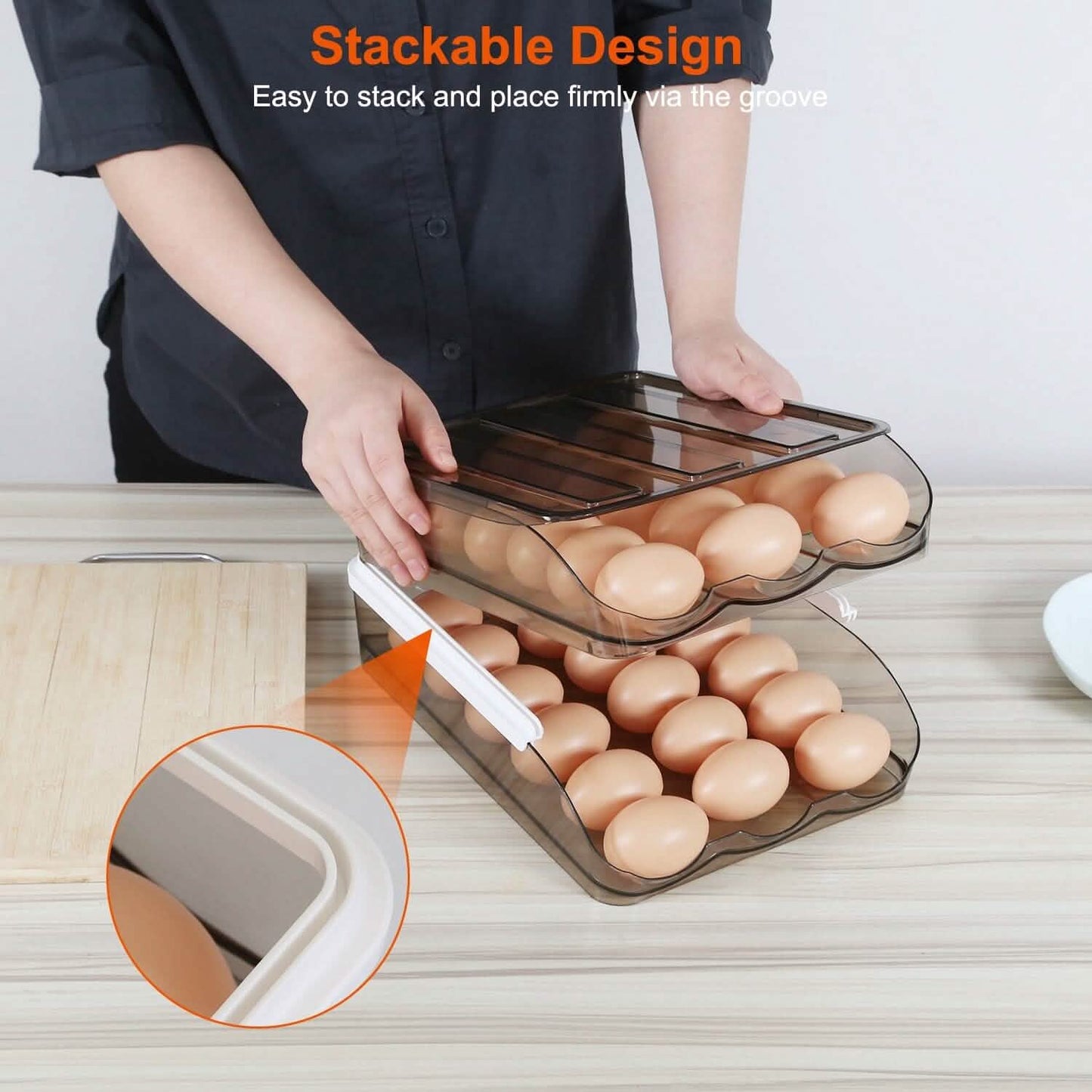 Double Layer Egg Storage for Refrigerator DailySale