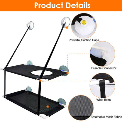 Double Layer Perch Bed Powerful Suction Indoor Window Hammock for Cat DailySale