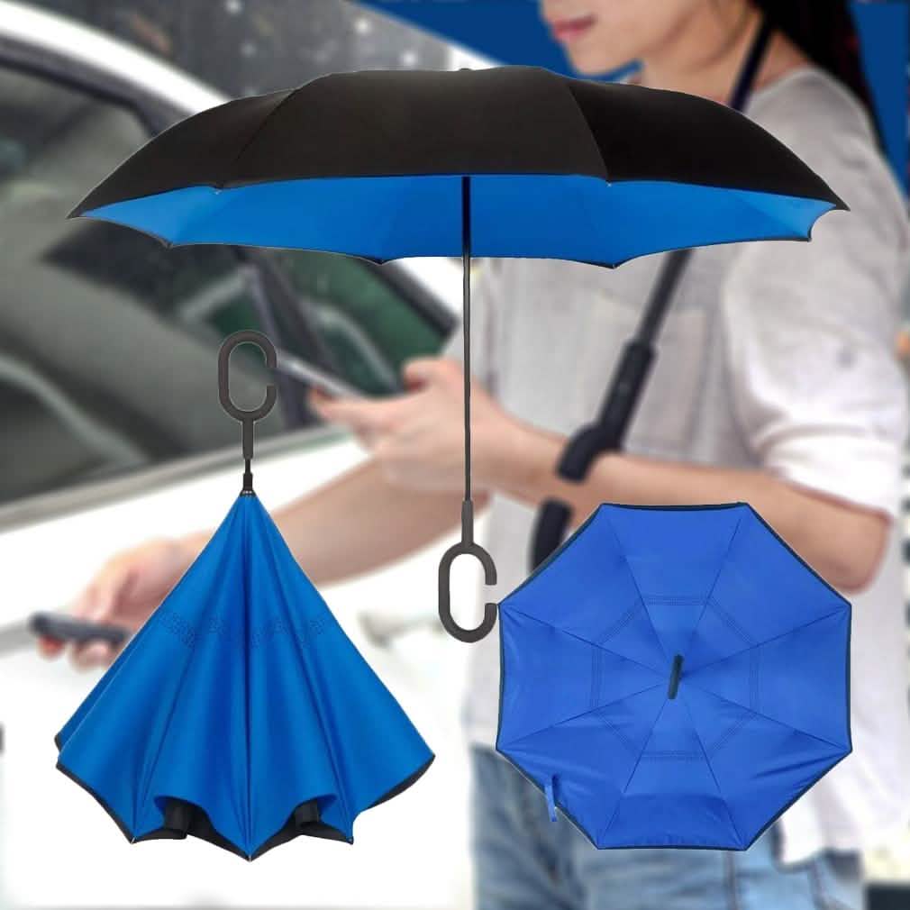 Double-Layer Windproof Reverse-Folding Smart Umbrella with UV Protection DailySale