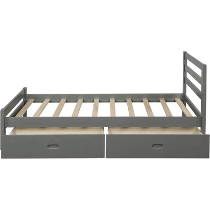 Platform Bed with Two Storage Drawers DailySale