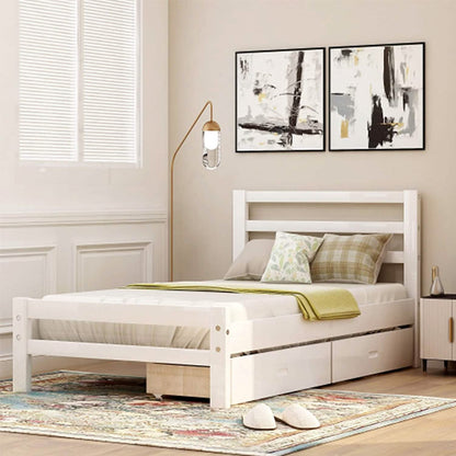 Platform Bed with Two Storage Drawers DailySale