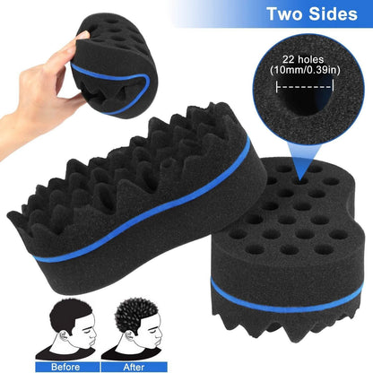 Double Sided Barber Sponge Hair Brush Comb Dreads Locking Twists Coil DailySale