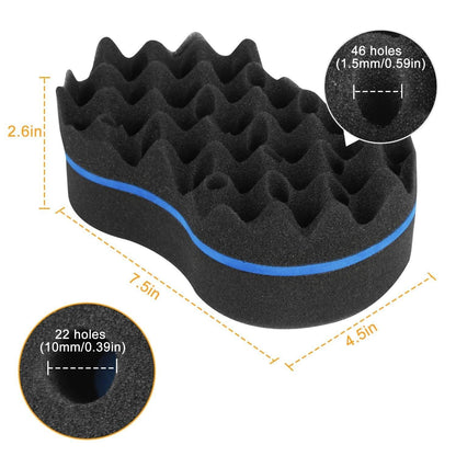 Double Sided Barber Sponge Hair Brush Comb Dreads Locking Twists Coil DailySale