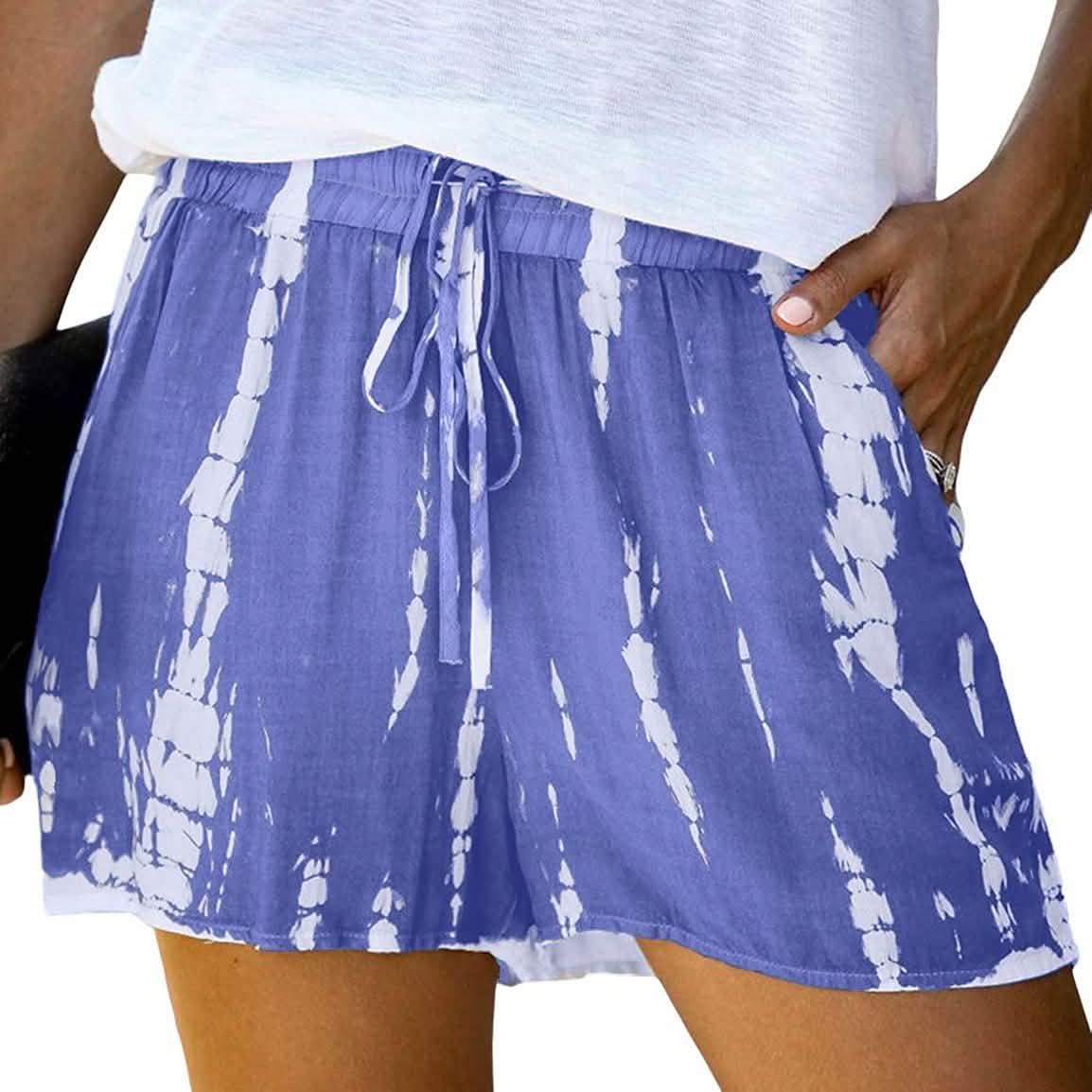 Doublju Women's Loose Fit Comfortable Elastic Waist Band and Strap Casual Shorts DailySale