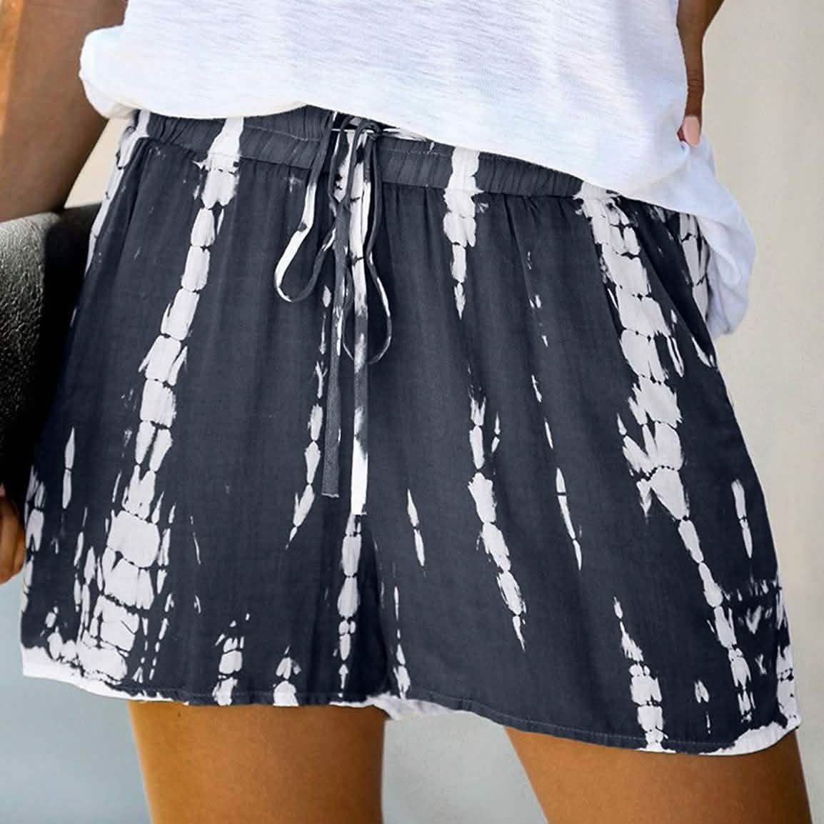 Doublju Women's Loose Fit Comfortable Elastic Waist Band and Strap Casual Shorts DailySale