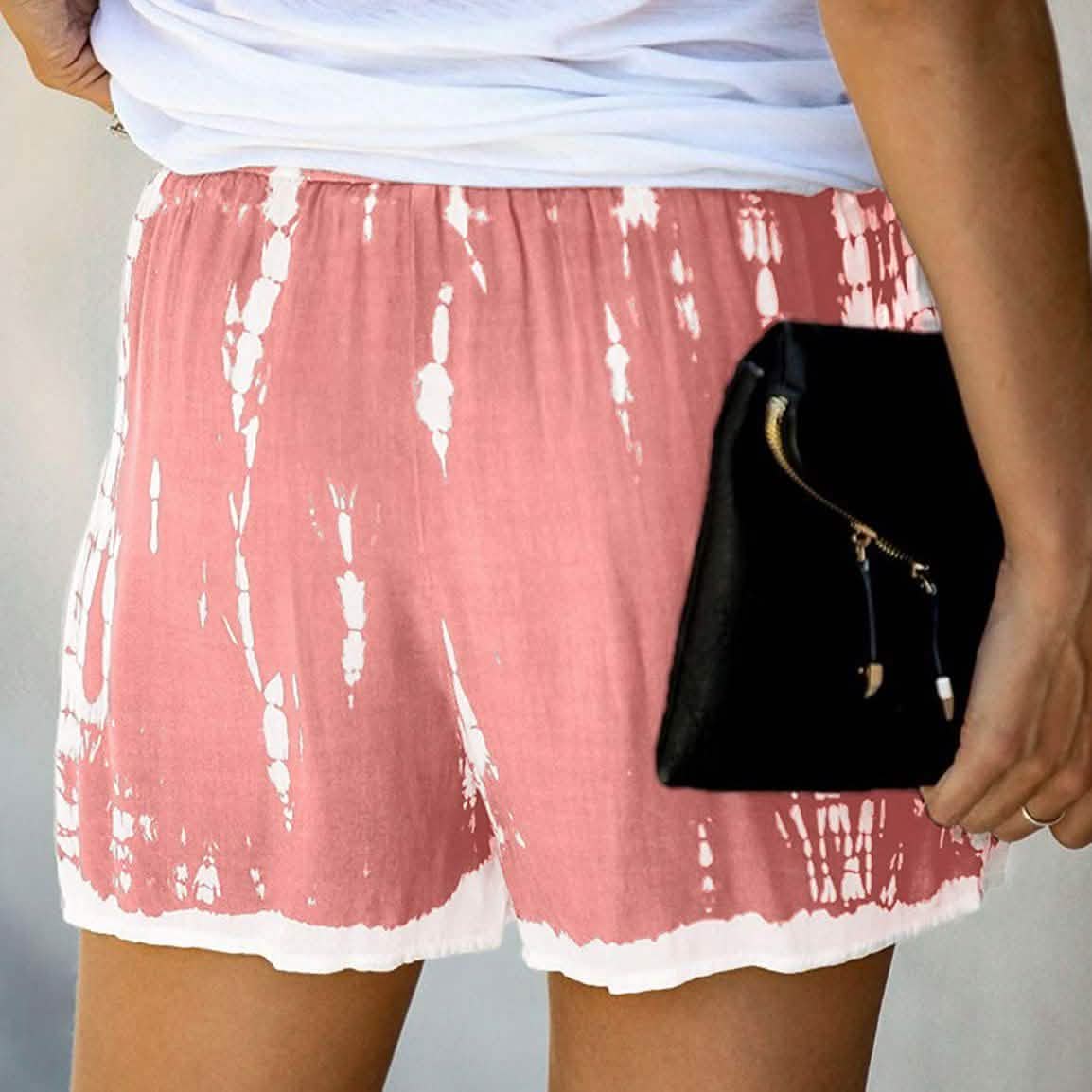 Doublju Women's Loose Fit Comfortable Elastic Waist Band and Strap Casual Shorts DailySale