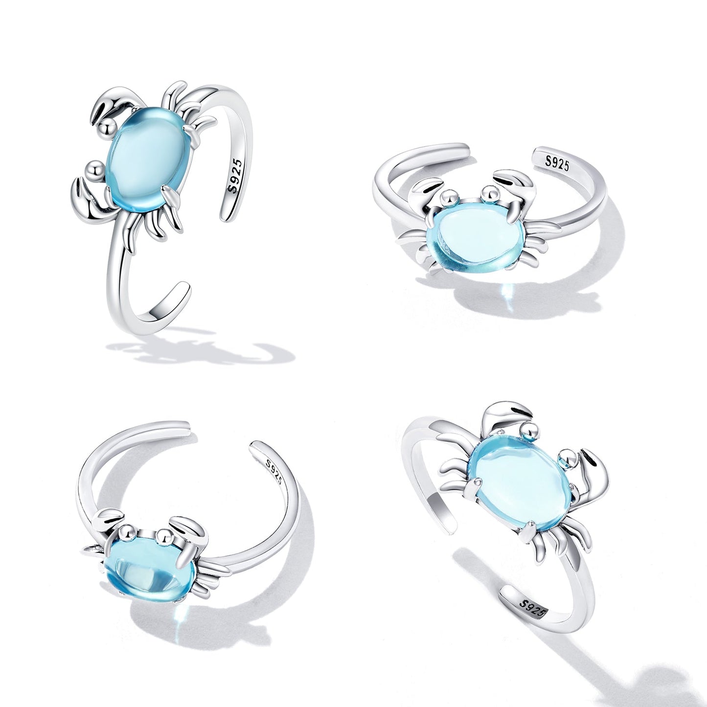 925 Sterling Silver Ring with Transparent Glass, 0.15cm Width, Crafted for Unisex Bids.com