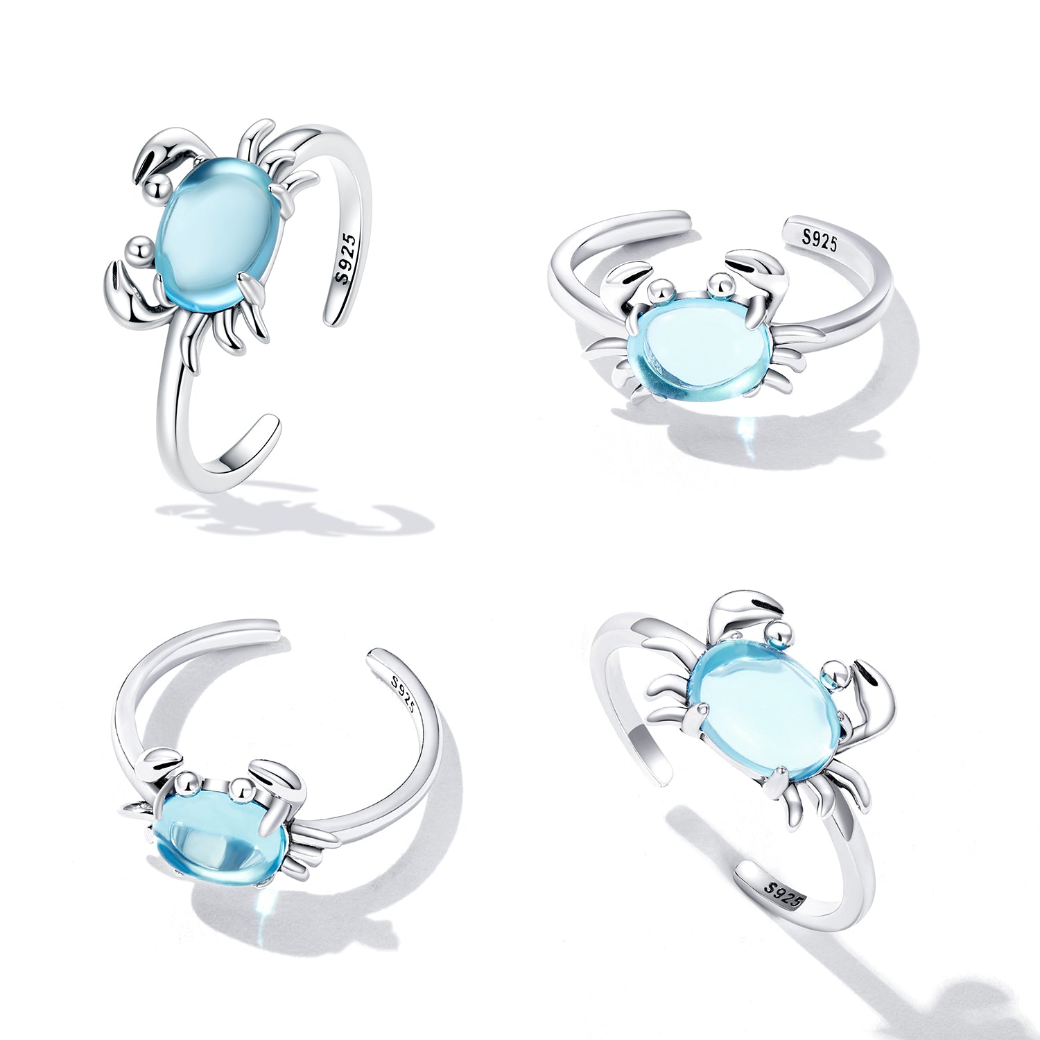 925 Sterling Silver Ring with Transparent Glass, 0.15cm Width, Crafted for Unisex Bids.com