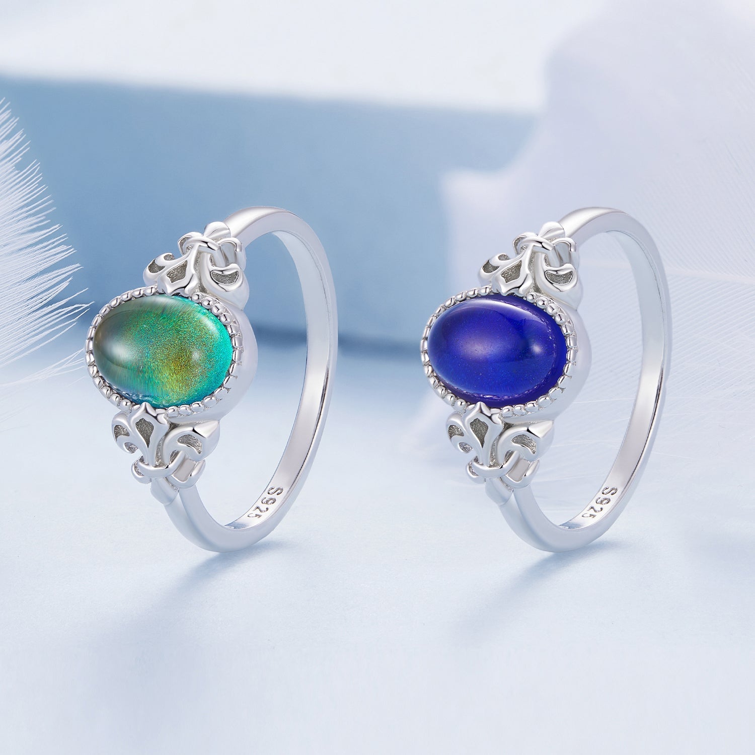925 Sterling Silver Ring 1.7mm Size 6.0 with Transparent Glass for Women Bids.com
