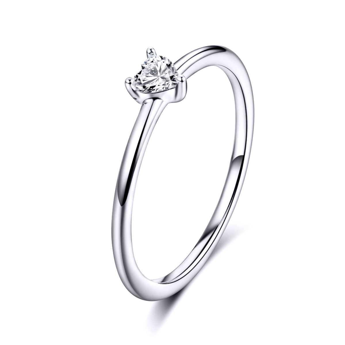 925 Sterling Silver Ring Size 6.0 with CZ and Platinum Plating for Women Bids.com