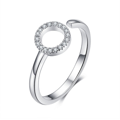 925 Sterling Silver Ring with Pavé Set CZ Bids.com