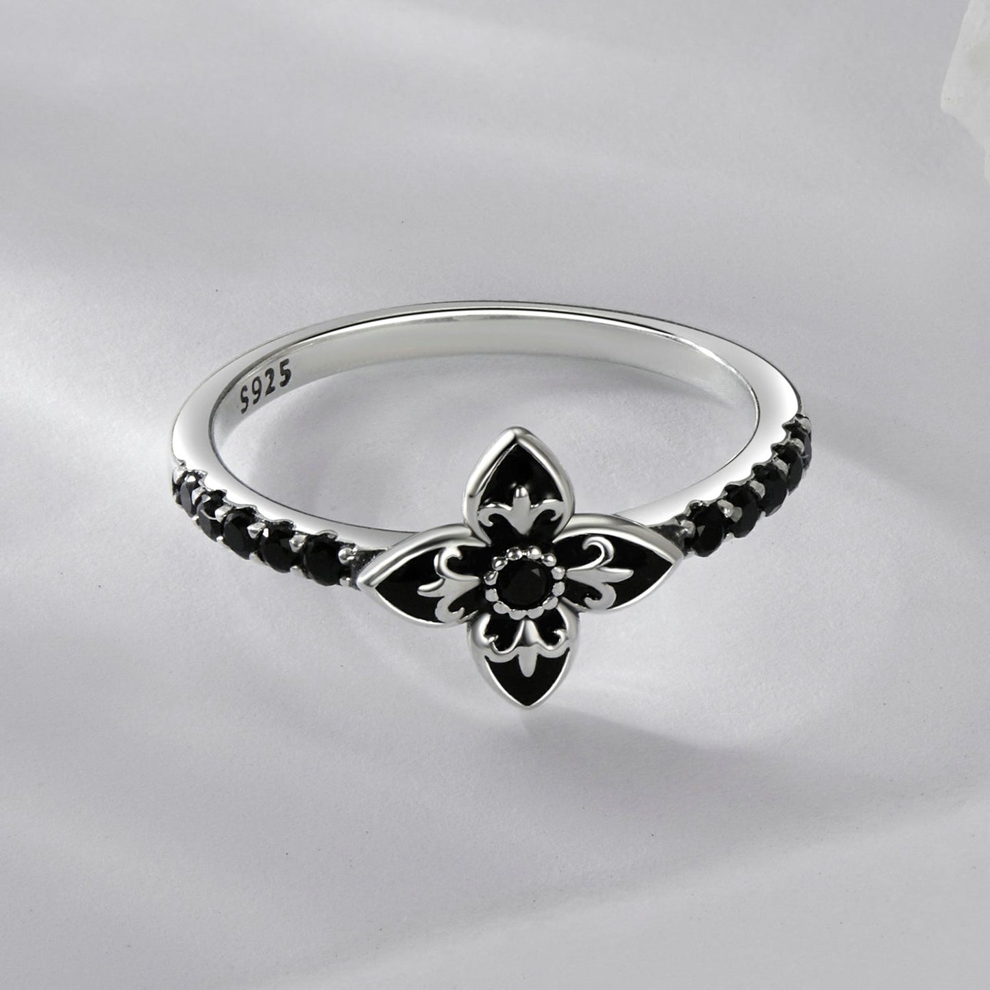925 Sterling Silver Enamel 0.9x1.0cm Pendant Rings for Women Bids.com