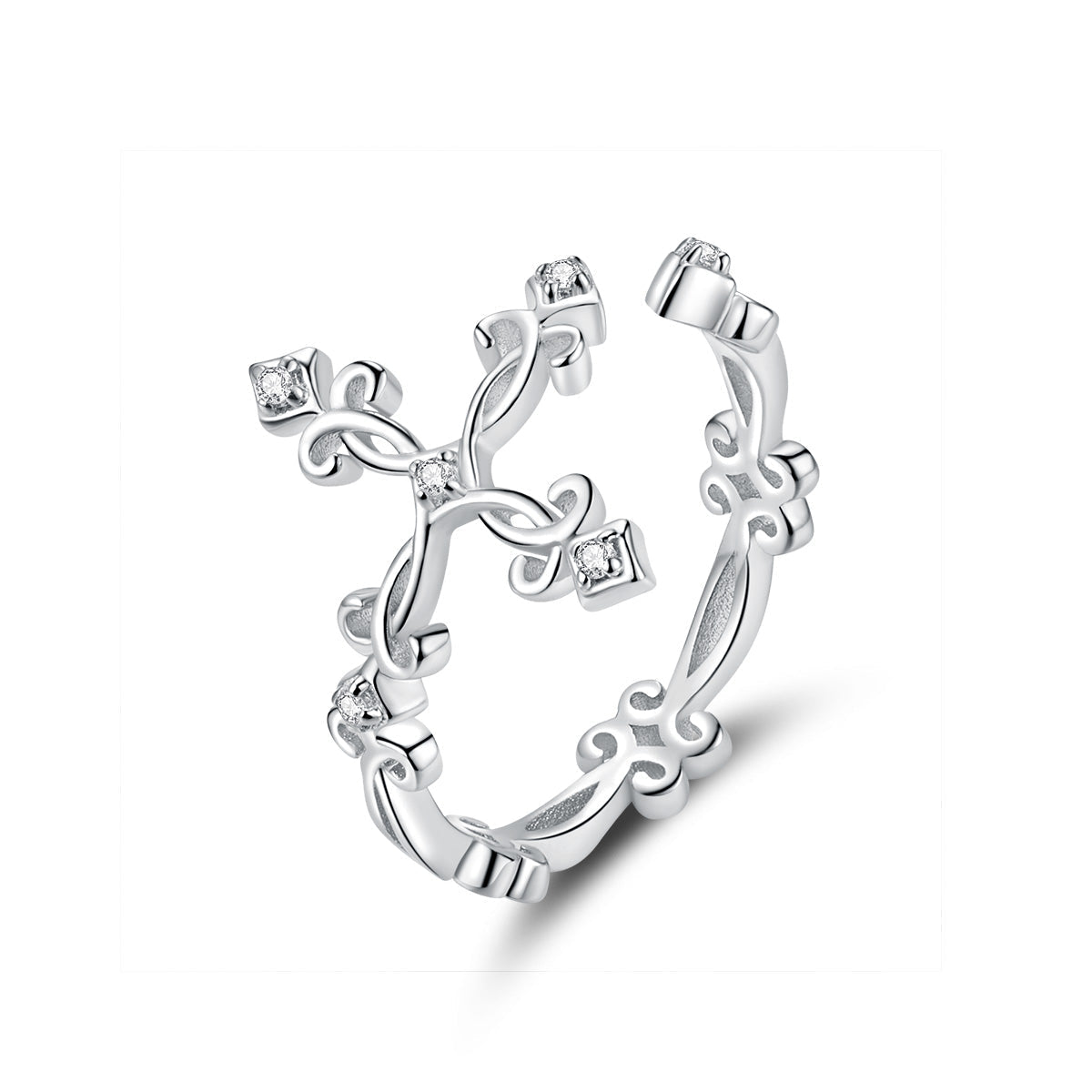 S925 Sterling Silver 0.4cm Width Pavé Setting CZ Ring Bids.com