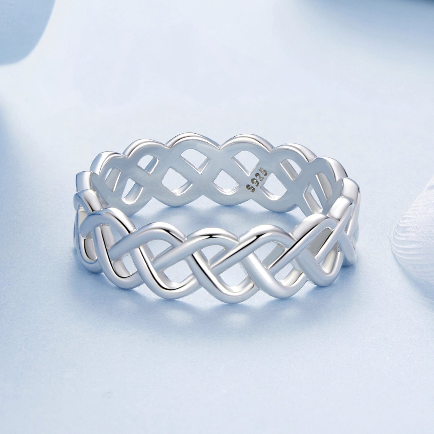 925 Sterling Silver and White Gold 0.5cm Ring Size 6.0 Bids.com