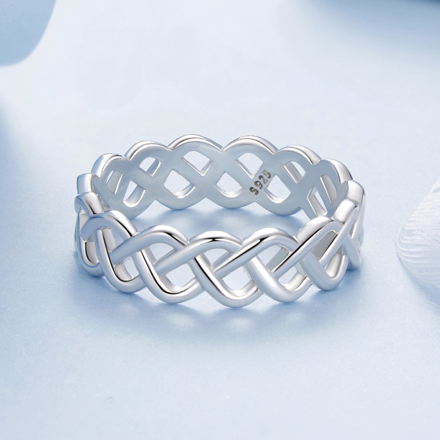 925 Sterling Silver and White Gold 0.5cm Ring Size 6.0 Bids.com