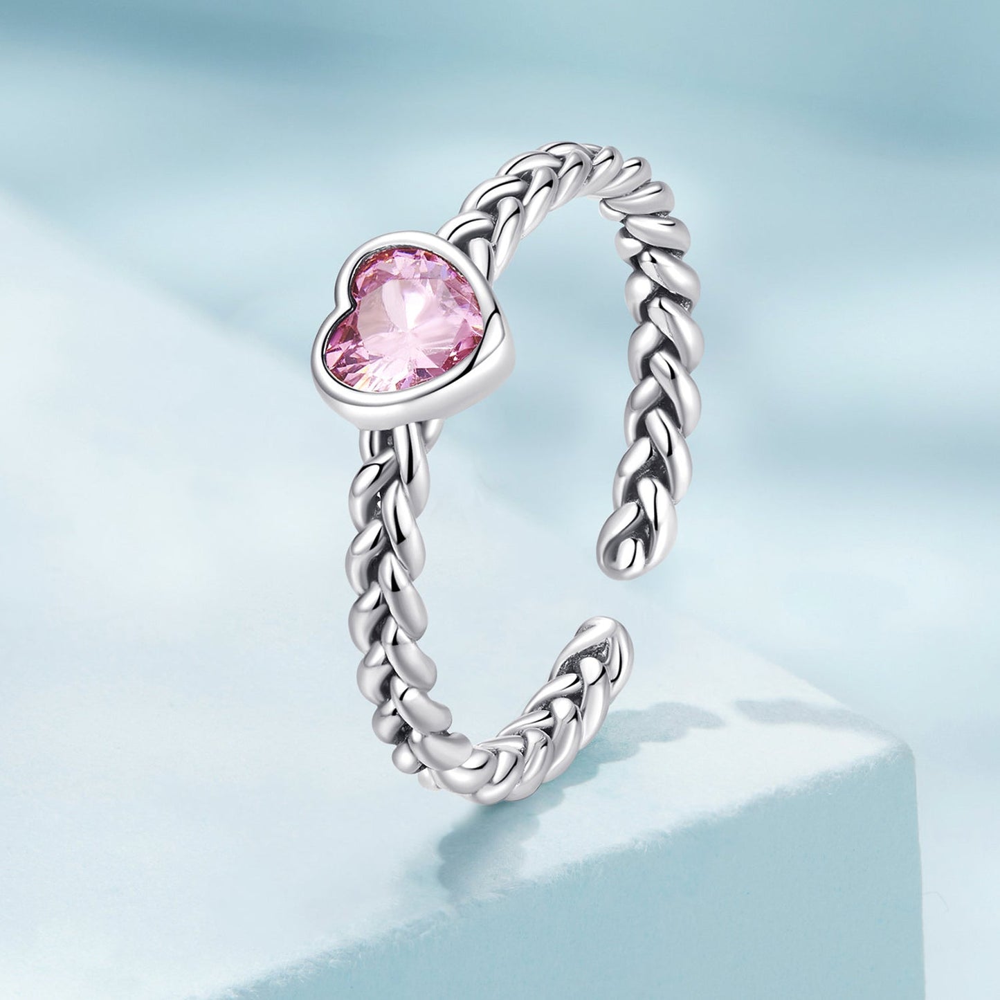 925 Sterling Silver Love CZ Ring for Women Bids.com