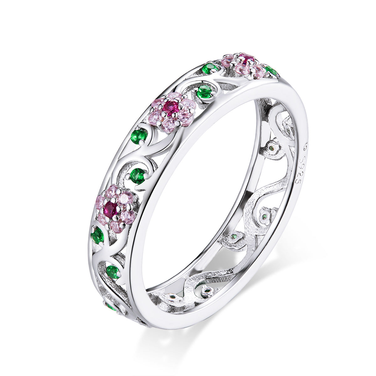 925 Sterling Silver Ring with Pavé Setting CZ - Size 6.0 Bids.com