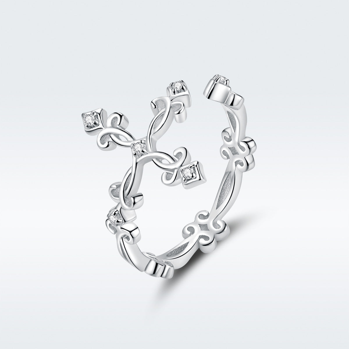 S925 Sterling Silver 0.4cm Width Pavé Setting CZ Ring Bids.com