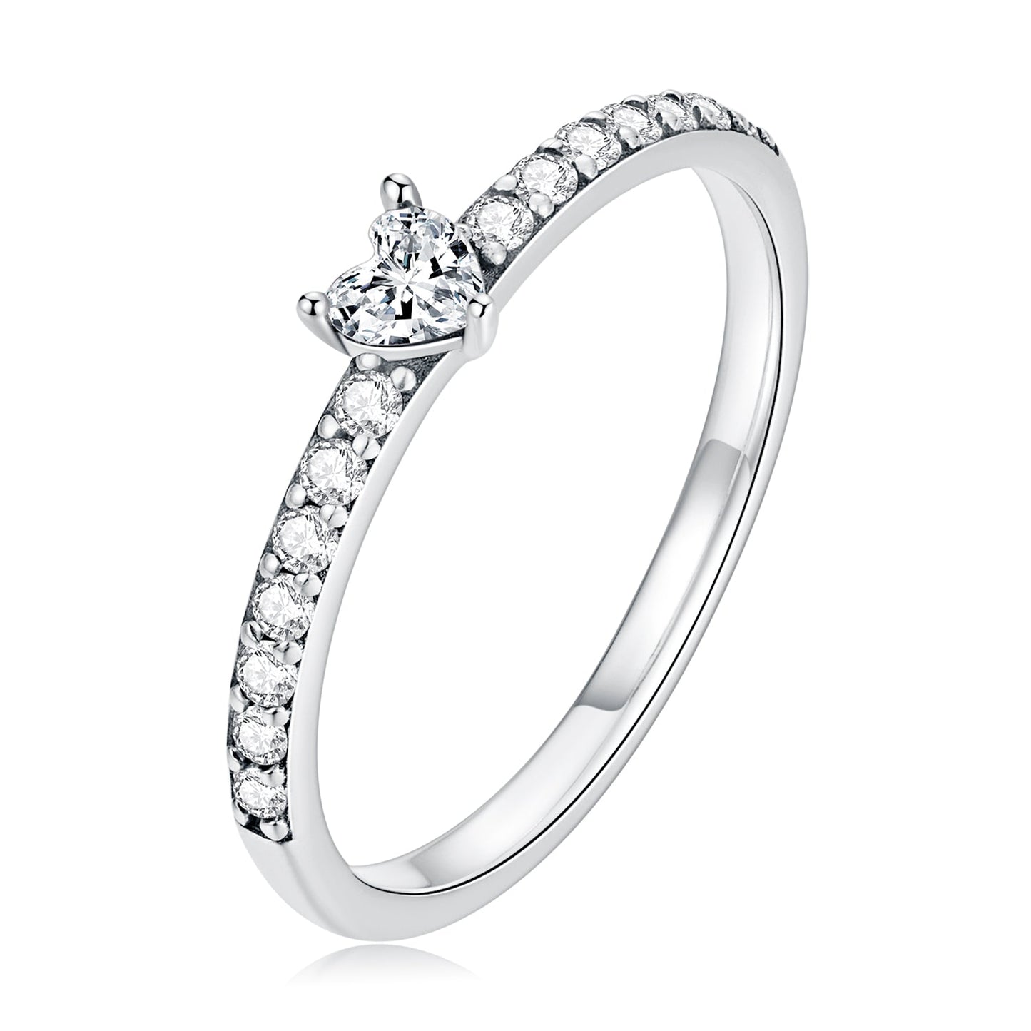925 Sterling Silver Oxidized Ring with Pavé Setting CZ, Size 6 for Women Bids.com