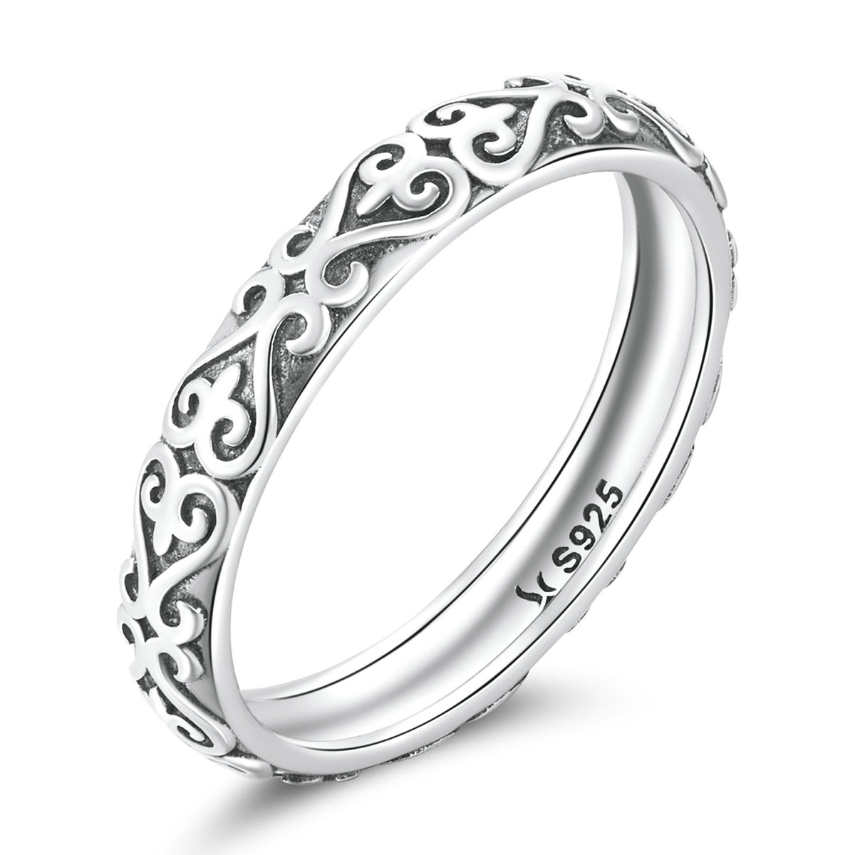 925 Oxidized Silver 0.3cm Ring Size 6.0 for Women Bids.com