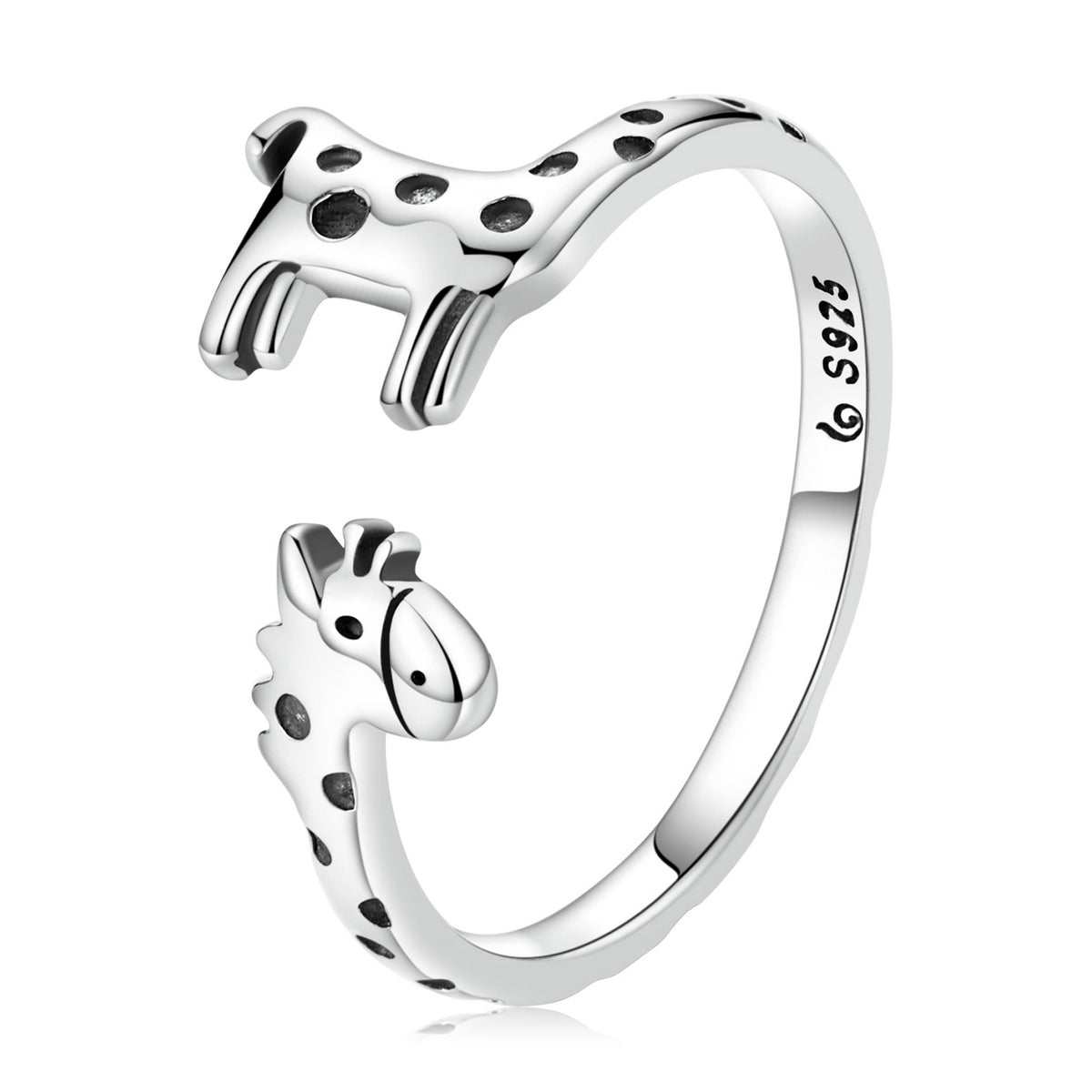 925 Sterling Silver Oxidized Giraffe Ring for Women Bids.com