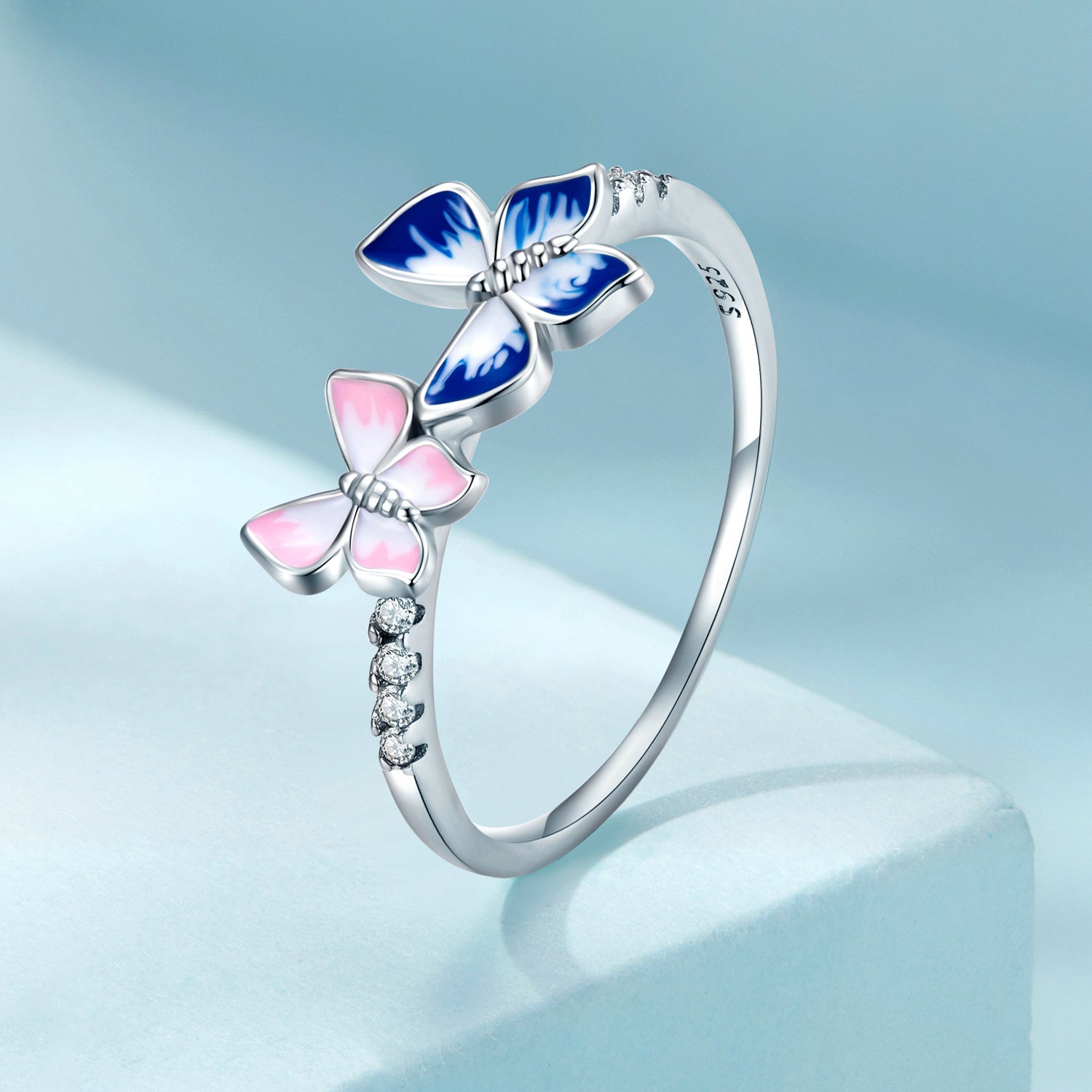 925 Sterling Silver Enamel Plated Ring Size 6 for Women Bids.com