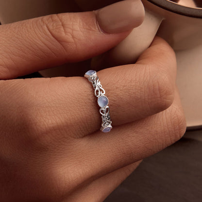 S925 Sterling Silver 4mm Plated Platinum Ring for Women Size 6.0 Bids.com