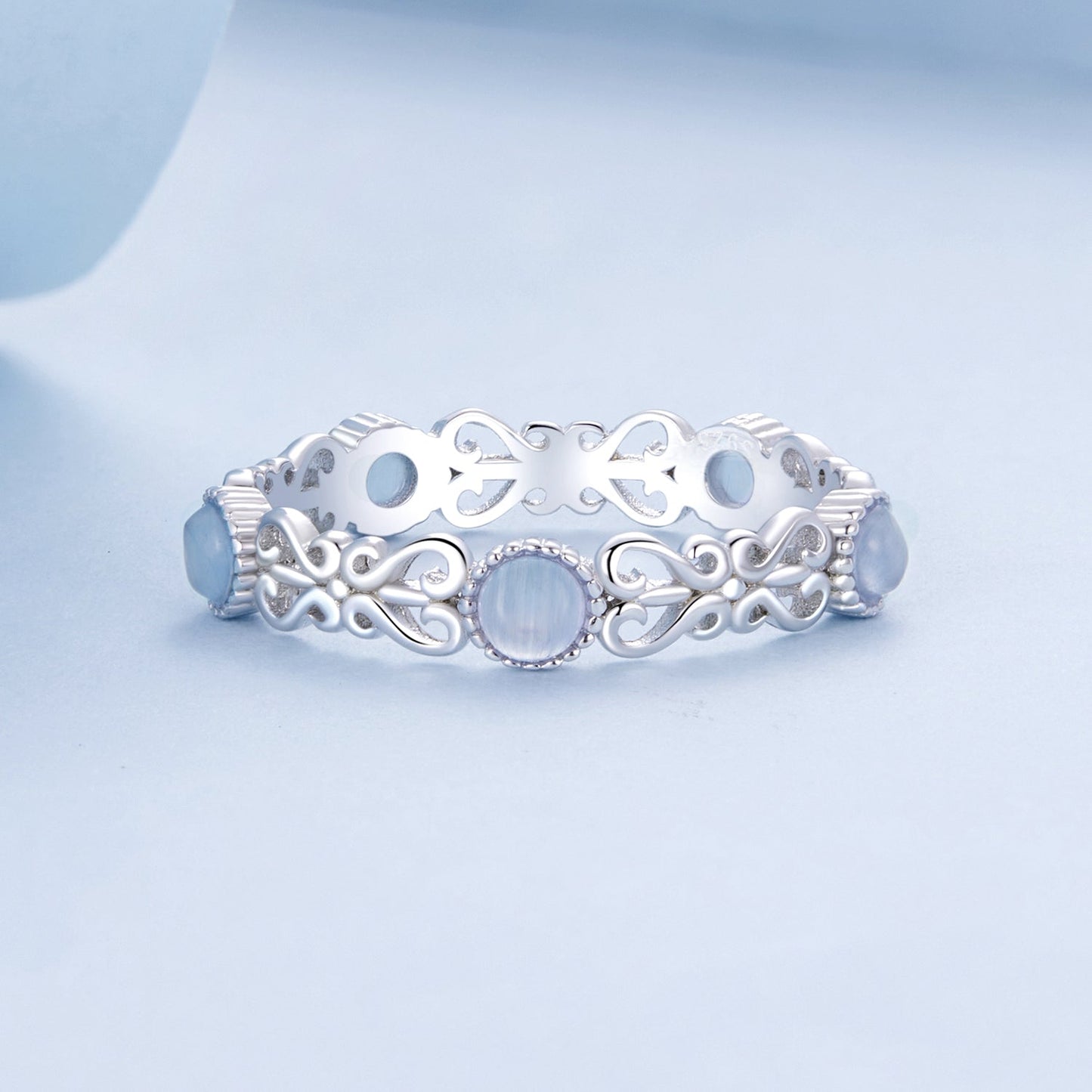 S925 Sterling Silver 4mm Plated Platinum Ring for Women Size 6.0 Bids.com