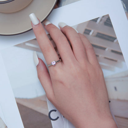 925 Sterling Silver Love CZ Ring for Women Bids.com