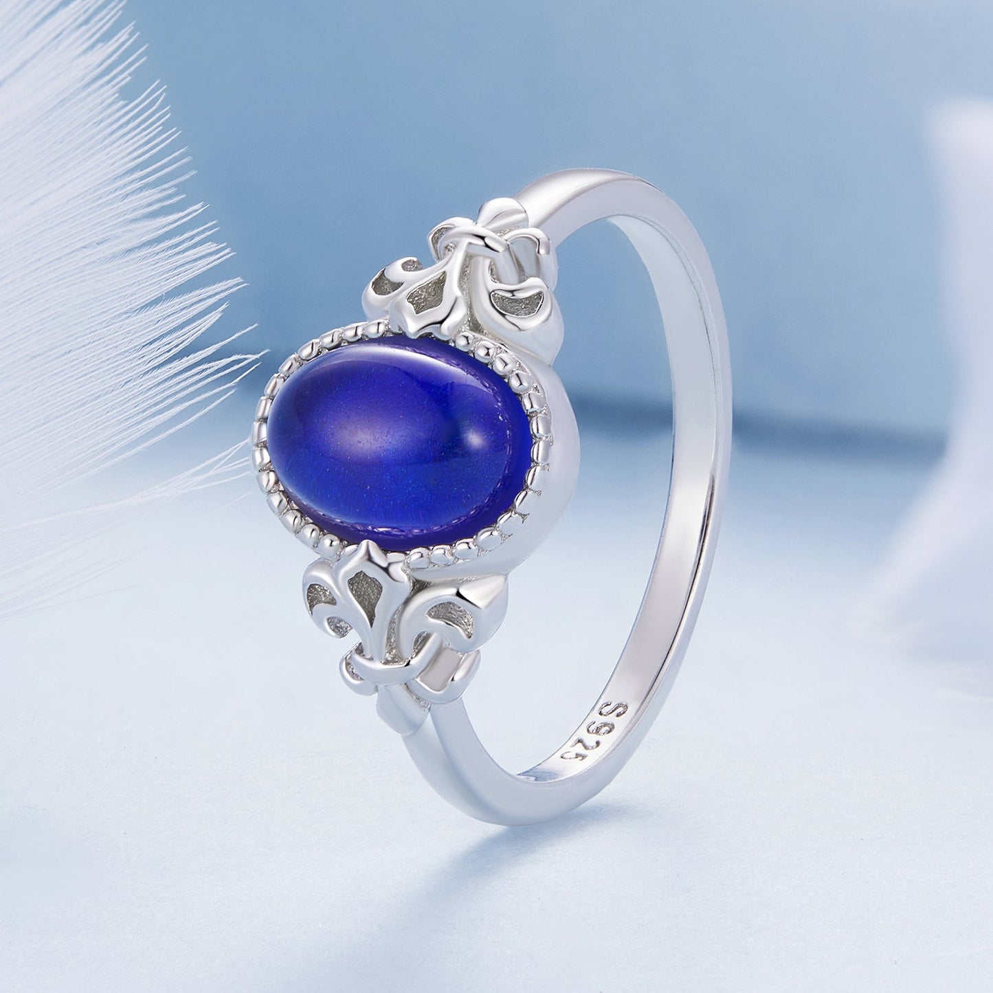 925 Sterling Silver Ring 1.7mm Size 6.0 with Transparent Glass for Women Bids.com