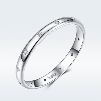 925 Sterling Silver Size 6.0 Plated Platinum Pavé Setting CZ Ring for Women Bids.com
